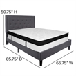 Flash Furniture Roxbury Tufted Full Platform Bed in Dark Gray