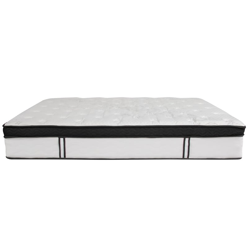 Flash Furniture Roxbury Tufted King Platform Bed in Dark Gray