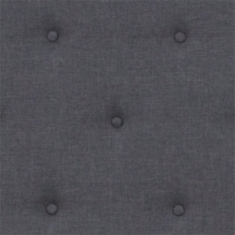 Flash Furniture Roxbury Tufted King Platform Bed in Dark Gray