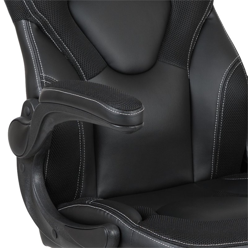 Flash Furniture X10 Ergonomic Faux Leather Racing Gaming Chair in Black