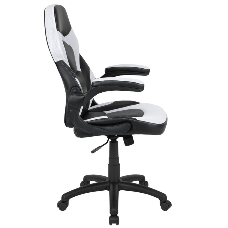 Flash Furniture X10 Ergonomic Faux Leather Racing Gaming Chair in White