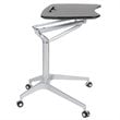 Flash Furniture Sit Down and Stand Up Desk in Black and Silver