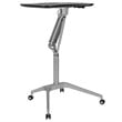 Flash Furniture Sit Down and Stand Up Desk in Black and Silver