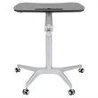 Flash Furniture Sit Down and Stand Up Desk in Black and Silver