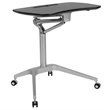 Flash Furniture Sit Down and Stand Up Desk in Black and Silver