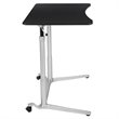 Flash Furniture Sit Down and Stand Up Desk in Black and Silver