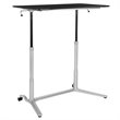 Flash Furniture Sit Down and Stand Up Desk in Black and Silver