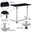 Flash Furniture Sit Down and Stand Up Desk in Black and Silver