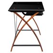 Flash Furniture Glass Top Computer Desk in Black and Cherry