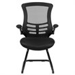 Flash Furniture Mesh Sled Office Side Chair in Black