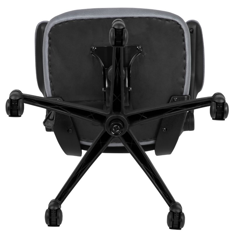 flash furniture mid back mesh office swivel chair in dark gray