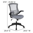 Flash Furniture Mid Back Mesh Office Swivel Chair in Dark Gray