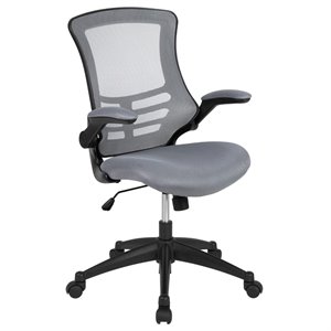 Flash Furniture Mid Back Mesh Office Swivel Chair in Dark Gray