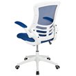 Flash Furniture Mid Back Mesh Office Swivel Chair in Blue and White
