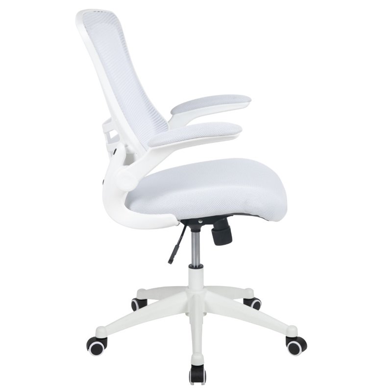 Flash Furniture Mid Back Mesh Office Swivel Chair in White