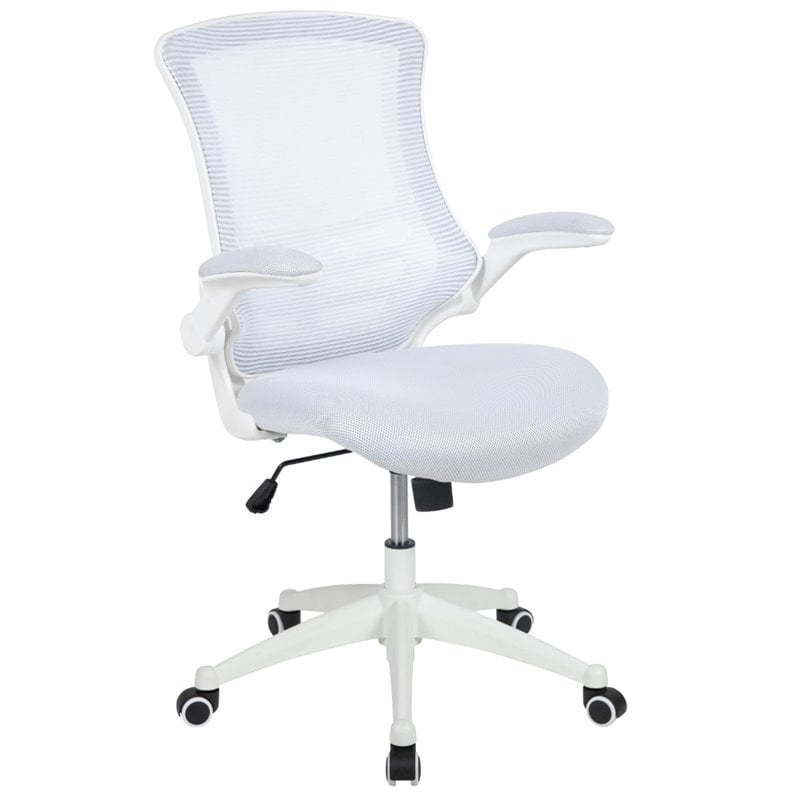 Flash Furniture Mid Back Mesh Office Swivel Chair in White