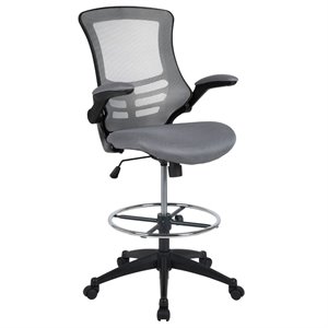 flash furniture ergonomic mid back mesh drafting stool