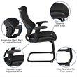 Flash Furniture Mesh Sled Base Office Chair in Black