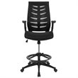 Flash Furniture Mesh Drafting Stool in Black