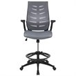 Flash Furniture Mesh Drafting Stool in Dark Gray