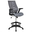 Flash Furniture Mesh Drafting Stool in Dark Gray