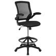 Flash Furniture Mesh Drafting Stool in Black