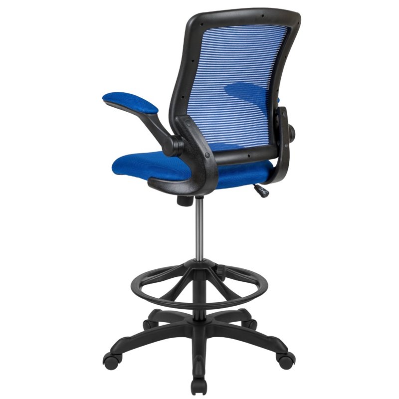 Flash Furniture Mesh Drafting Stool in Blue
