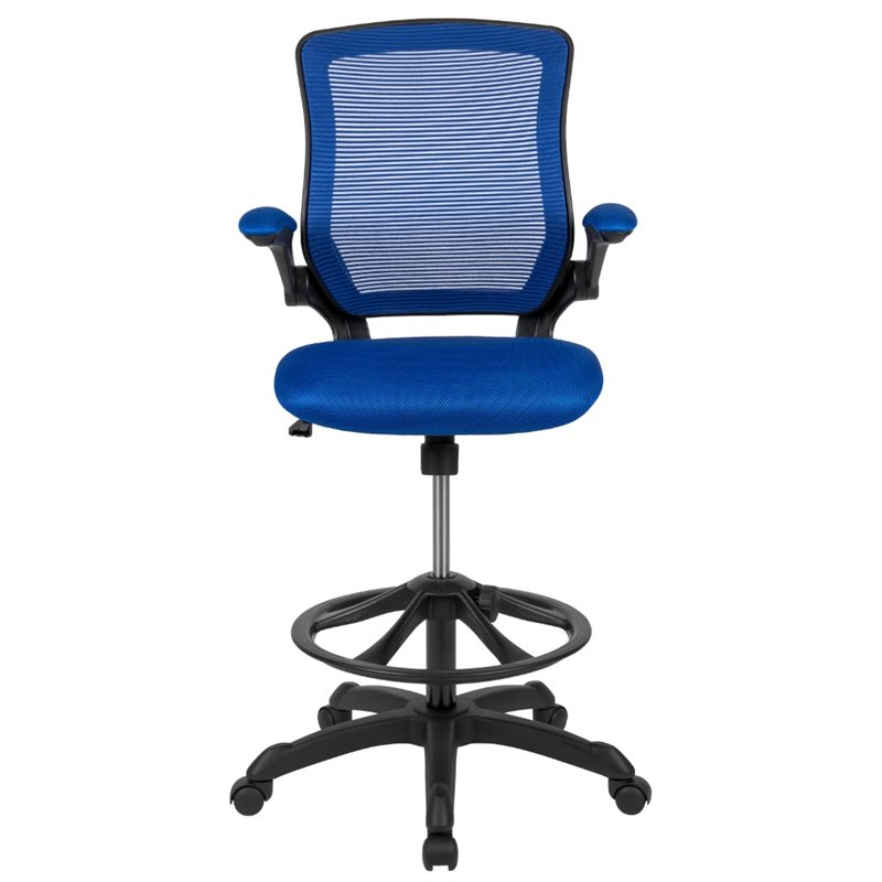 Flash Furniture Mesh Drafting Stool in Blue