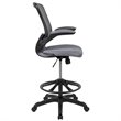 Flash Furniture Mesh Drafting Stool in Dark Gray