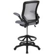Flash Furniture Mesh Drafting Stool in Dark Gray