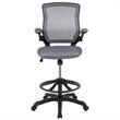 Flash Furniture Mesh Drafting Stool in Dark Gray