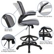 Flash Furniture Mesh Drafting Stool in Dark Gray