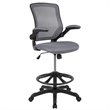 Flash Furniture Mesh Drafting Stool in Dark Gray