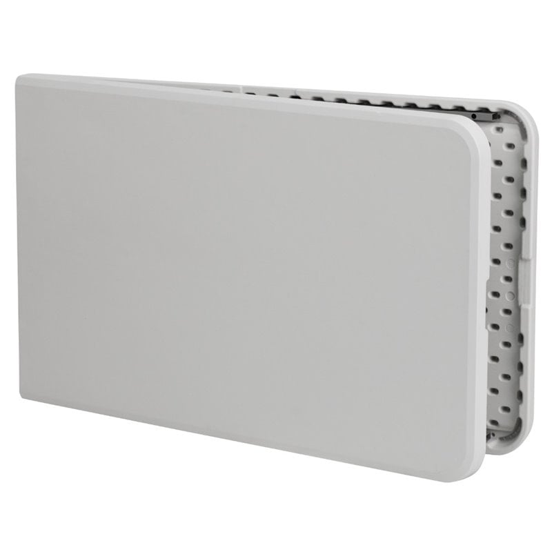 Flash Furniture 11 Piece Plastic Event Folding Table Set in Granite and Black