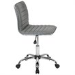 Flash Furniture Low Back Faux Leather Office Swivel Chair in Light Gray