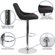Flash Furniture Fabric Gas Lift Adjustable Swivel Bar Stool in Black