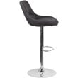 Flash Furniture Fabric Gas Lift Adjustable Swivel Bar Stool in Dark Gray