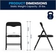 Flash Furniture 5 Piece Square Faux Leather Top Kids Folding Table Set in Black