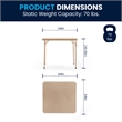 Flash Furniture 5 Piece Square Faux Leather Top Kids Folding Table Set in Tan