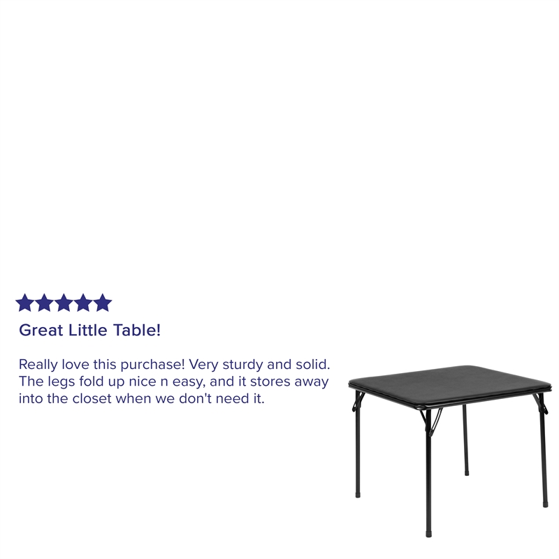 Flash Furniture Kids Folding Table In Black