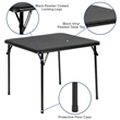Flash Furniture Kids Folding Table In Black