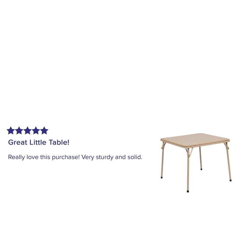 Flash Furniture Kids Folding Table In Tan