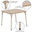 Flash Furniture Kids Folding Table In Tan