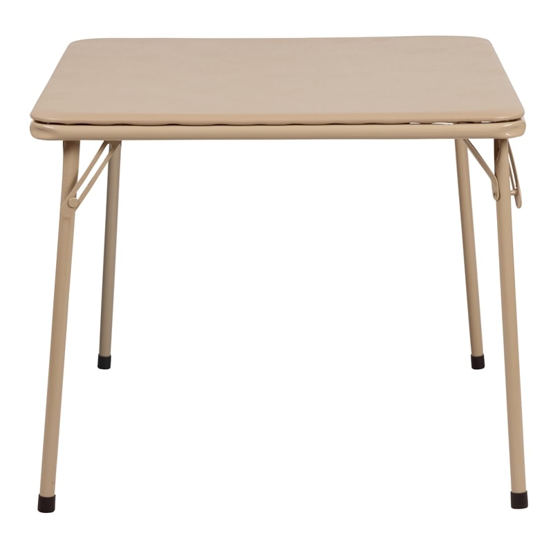 Flash Furniture Kids Folding Table In Tan
