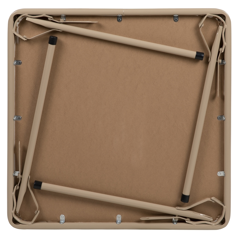 Flash Furniture Kids Folding Table In Tan