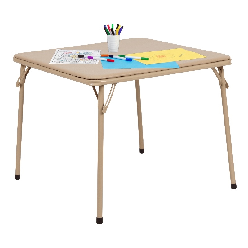 Flash Furniture Kids Folding Table In Tan