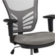 Flash Furniture Contemporary Mid Back Mesh Drafting Stool in Gray and Black