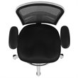 Flash Furniture Contemporary Mid Back Mesh Drafting Stool in Black and White