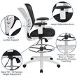 Flash Furniture Contemporary Mid Back Mesh Drafting Stool in Black and White