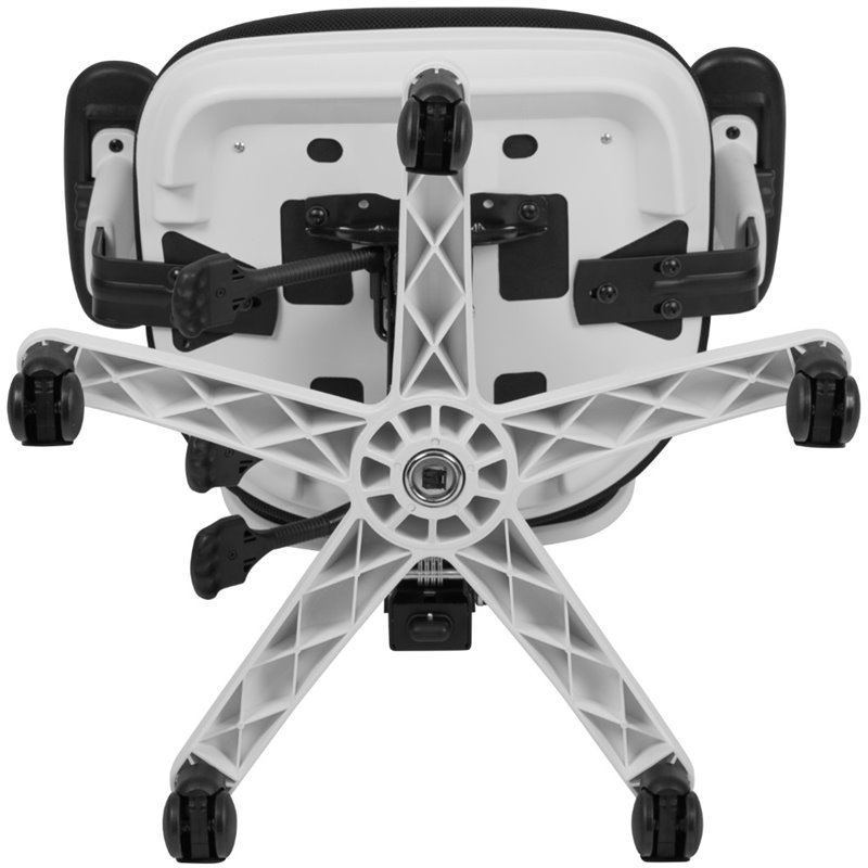 Flash Furniture Mid Back Executive Mesh Office Swivel Chair in Black and White